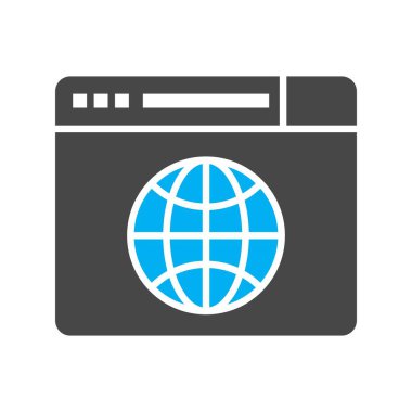 Web sitesi simgesinin vektör illüstrasyonu 