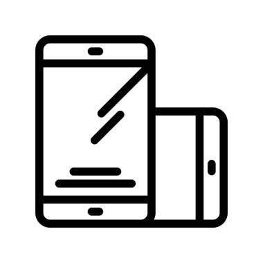 Vektör mobil düz biçim simgesi