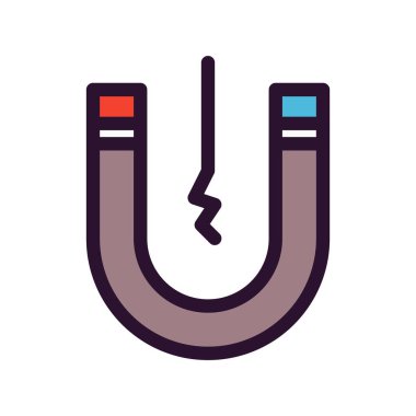 Magnet simgesinin vektör illüstrasyonu 