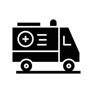 Ambulans simgesinin vektör çizimi