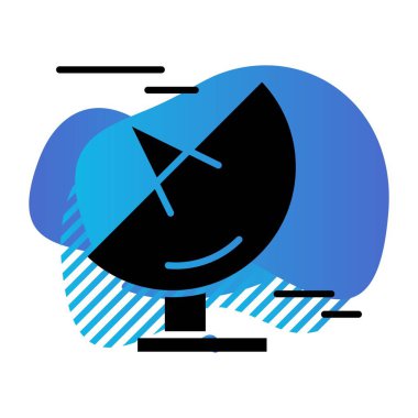 Vektör sinyal çanağı simgesi  