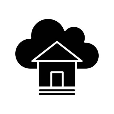 Vektör evi düz biçim simgesi