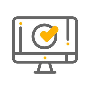 Lcd simgesinin vektör illüstrasyonu  