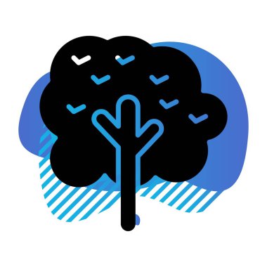 vektör ağacı düz biçim simgesi