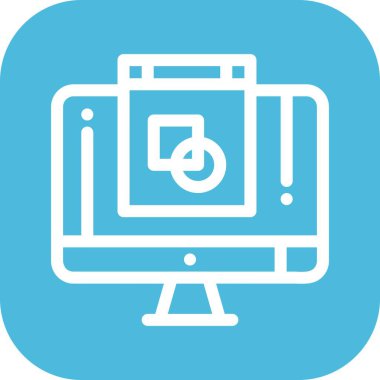 Lcd simgesinin vektör illüstrasyonu  