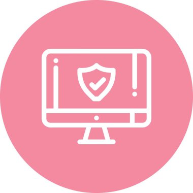 Lcd simgesinin vektör illüstrasyonu  