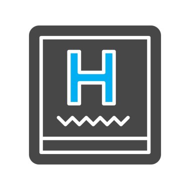 Hastane simgesinin vektör illüstrasyonu 