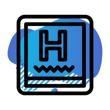 Hastane simgesinin vektör illüstrasyonu 