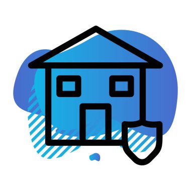 Ev simgesinin vektör illüstrasyonu 