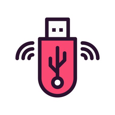 Vektör usb düz biçim simgesi