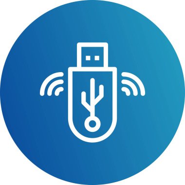 Vektör usb düz biçim simgesi
