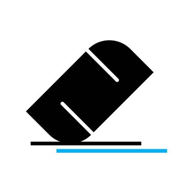 Silgi simgesinin vektör illüstrasyonu 