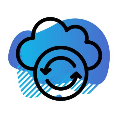 Vektör Refresh düz biçim simgesi