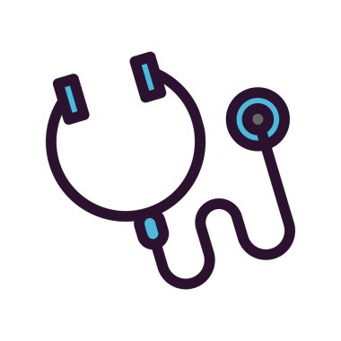 Stetoskop simgesinin vektör çizimi