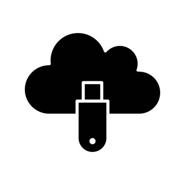 Vektör usb düz biçim simgesi