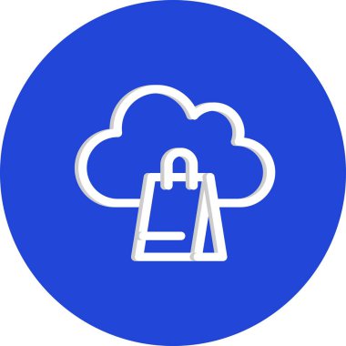 Vektör çantası düz biçim simgesi