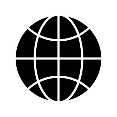 Vektör Dünya düz biçim simgesi
