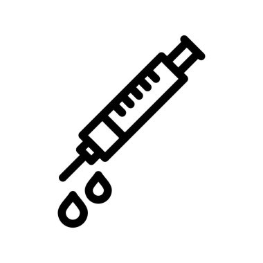Enjeksiyon simgesinin vektör illüstrasyonu