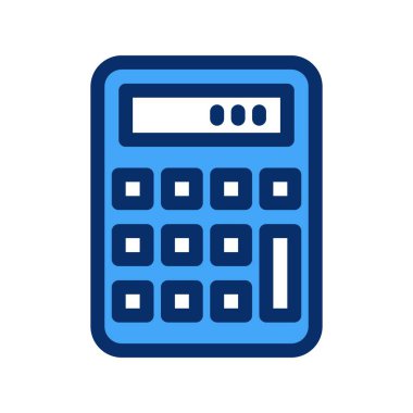  Hesap makinesi simgesinin vektör illüstrasyonu 