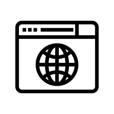 Web sitesi simgesinin vektör illüstrasyonu 