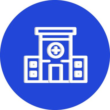 Hastane simgesinin vektör illüstrasyonu