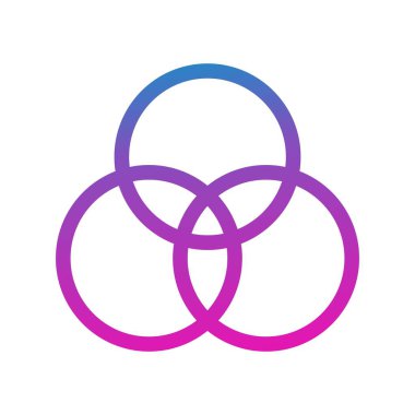  Çember simgesinin vektör illüstrasyonu 