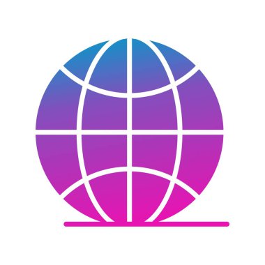 Vektör Dünya düz biçim simgesi