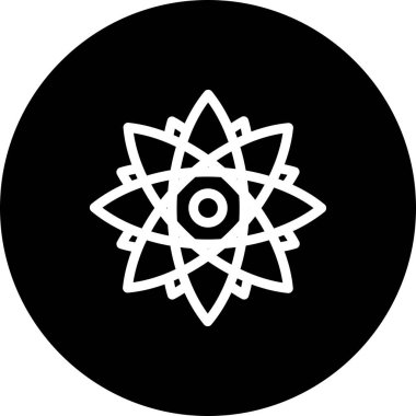  Çiçek simgesinin vektör illüstrasyonu