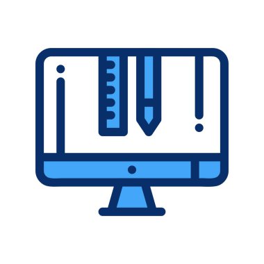 Lcd simgesinin vektör illüstrasyonu  