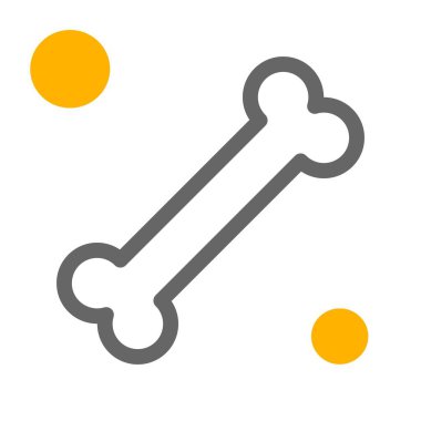 Kemik simgesinin vektör illüstrasyonu