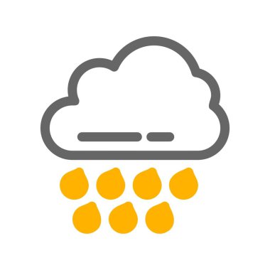 Bulut simgesinin vektör illüstrasyonu 