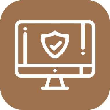 Lcd simgesinin vektör illüstrasyonu  