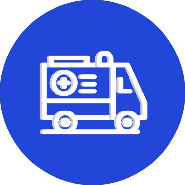 Ambulans simgesinin vektör çizimi