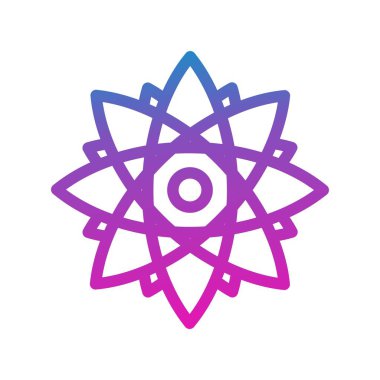 Çiçek simgesinin vektör illüstrasyonu