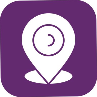 GPS simgesinin vektör illüstrasyonu 