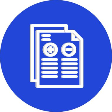 Rapor simgesinin vektör illüstrasyonu 