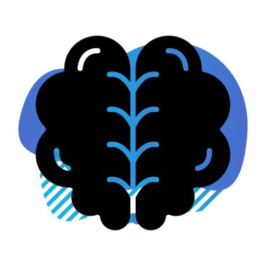 Beyin simgesinin vektör illüstrasyonu