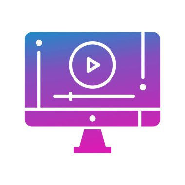 Lcd simgesinin vektör illüstrasyonu  