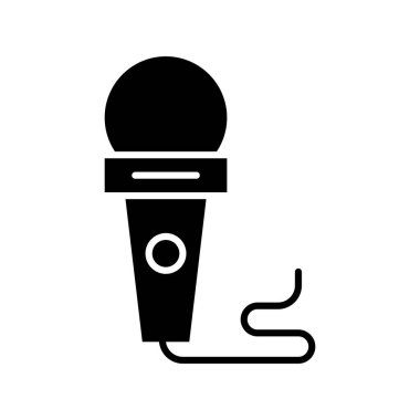 vektör mikrofon düz biçim simgesi