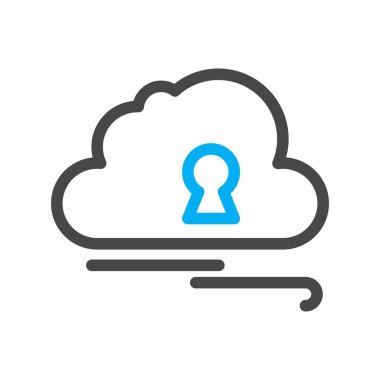 Bulut simgesinin vektör illüstrasyonu 