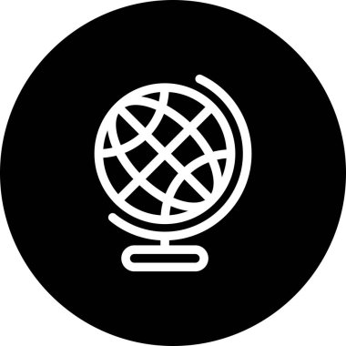 Vektör Dünya düz biçim simgesi