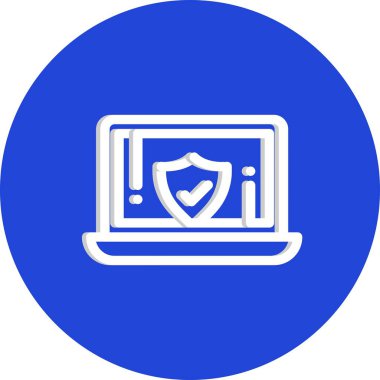 Dizüstü bilgisayar simgesinin vektör çizimi 