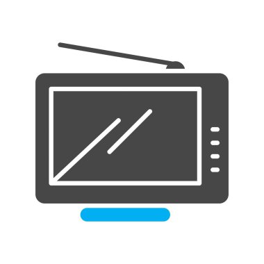 vektör tv düz biçim simgesi