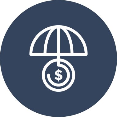 Şemsiye simgesinin vektör illüstrasyonu 