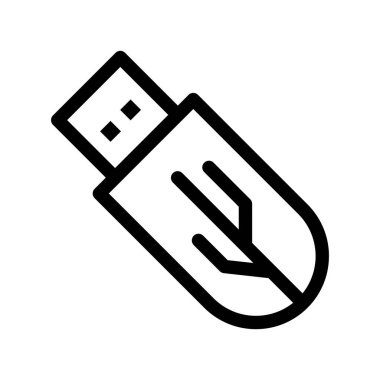 Vektör usb düz biçim simgesi