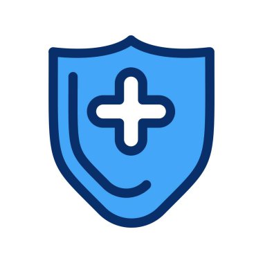 Kalkan simgesinin vektör illüstrasyonu 