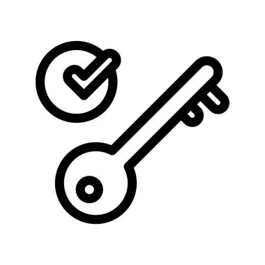 Anahtar simgesinin vektör illüstrasyonu 