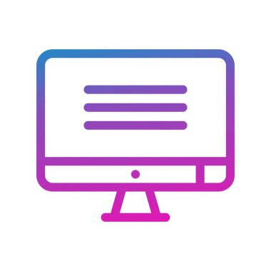 Lcd simgesinin vektör illüstrasyonu  