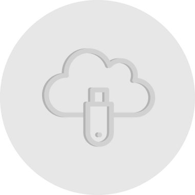 Vektör usb düz biçim simgesi