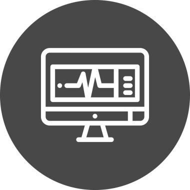 Lcd simgesinin vektör illüstrasyonu  